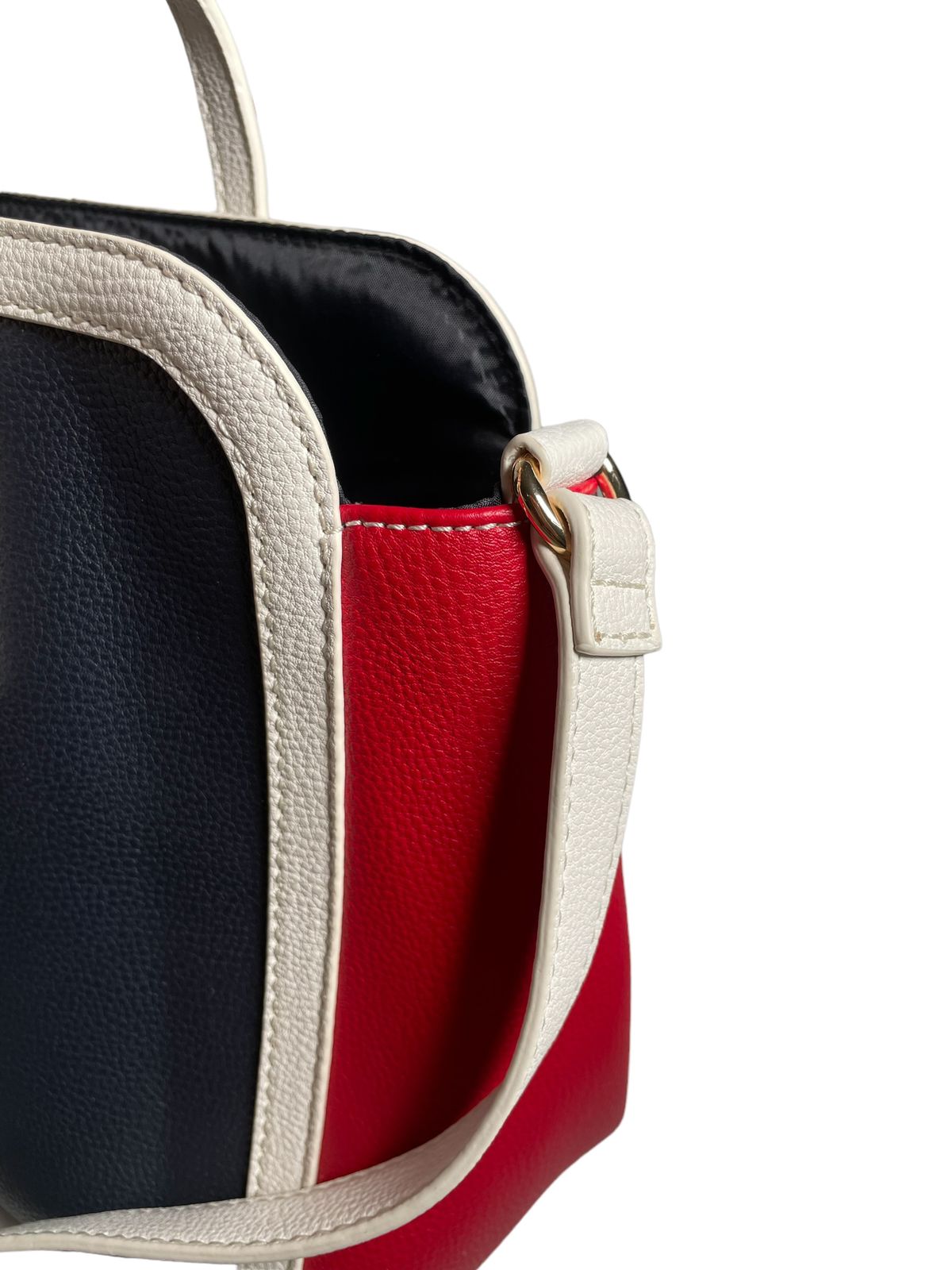 BOLSO DE MANO TOMMY HILFIGER AZUL CON ROJO Y BLANCO HANDBAG