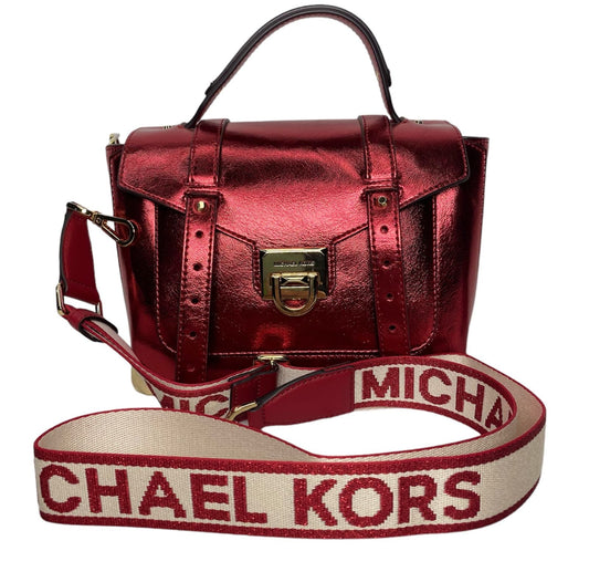 BOLSA MICHAEL KORS ROJO METALICO