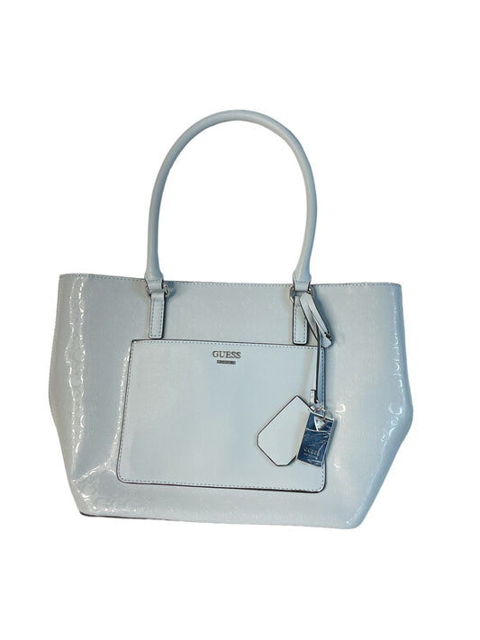 BOLSO DE MANO GUESS AZUL CIELO CON ASA G PRENSADA