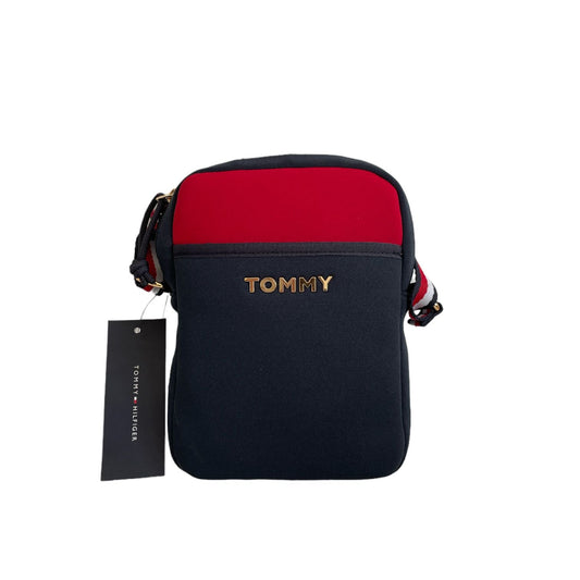 BOLSO CROSSBODY TOMMY HILFIGER AZUL CON ROJO