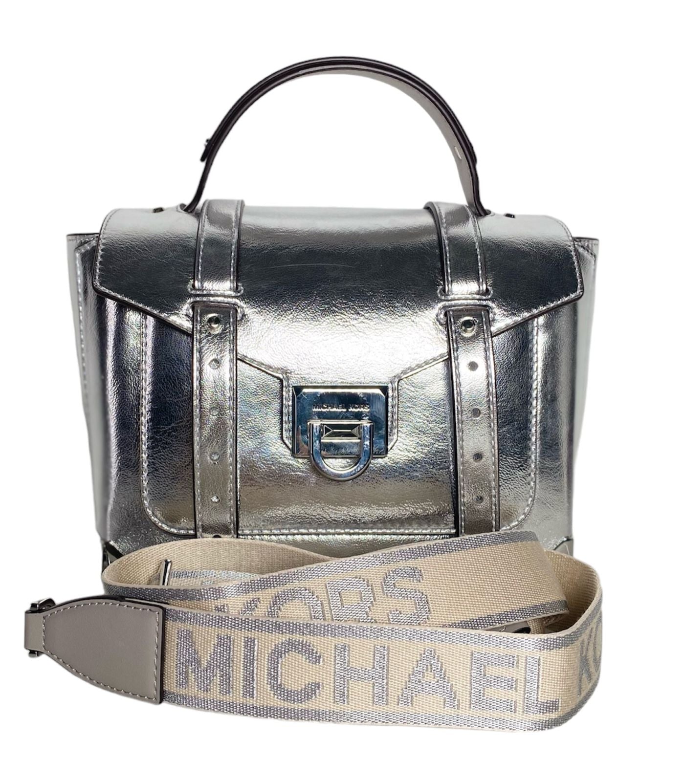 BOLSA MICHAEL KORS ROJO METALICO