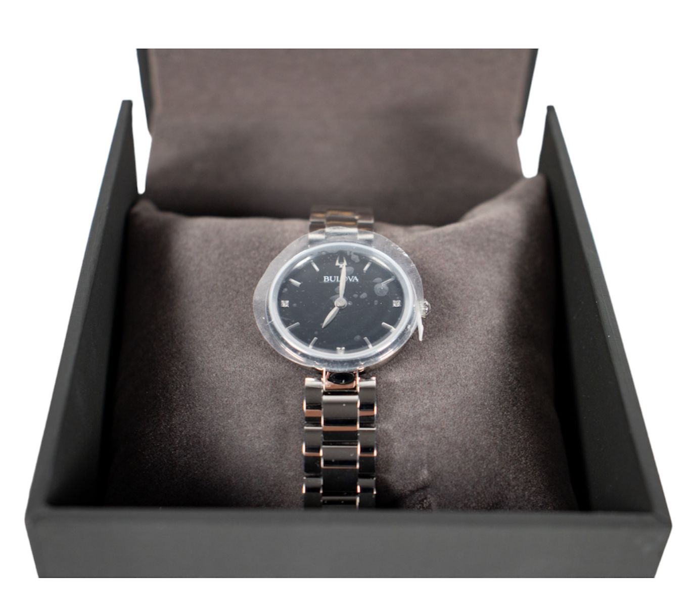 RELOJ BULOVA NEGRO CON PLATEADO