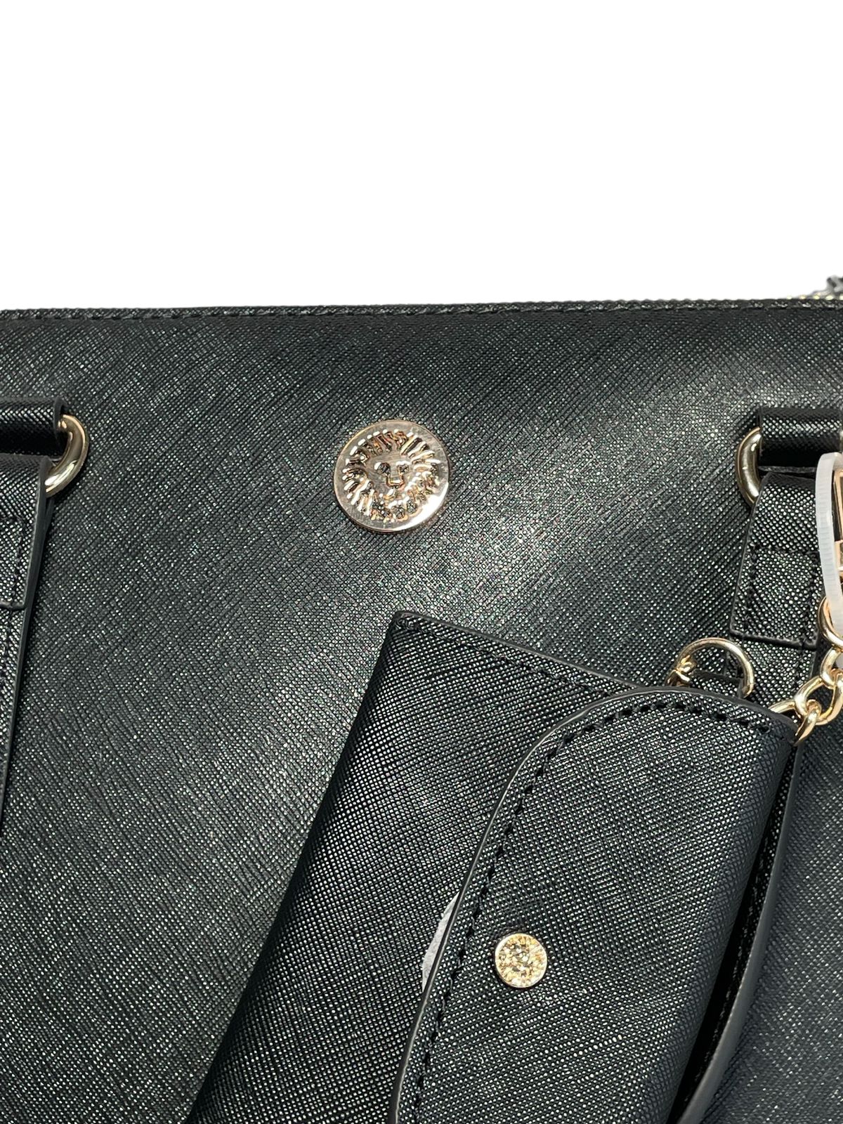 BOLSA DE MANO CON MONEDERO ANNE KLEIN OPCIONES: NEGRO, SALMON