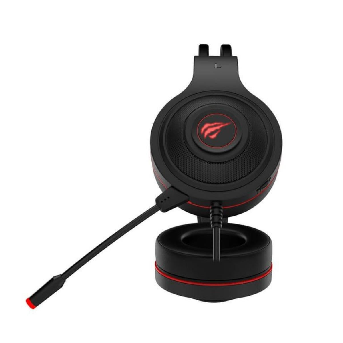 AUDÍFONO GAMER HAVIT H2011D 3.5MM+USB CON LUZ LED ROJA