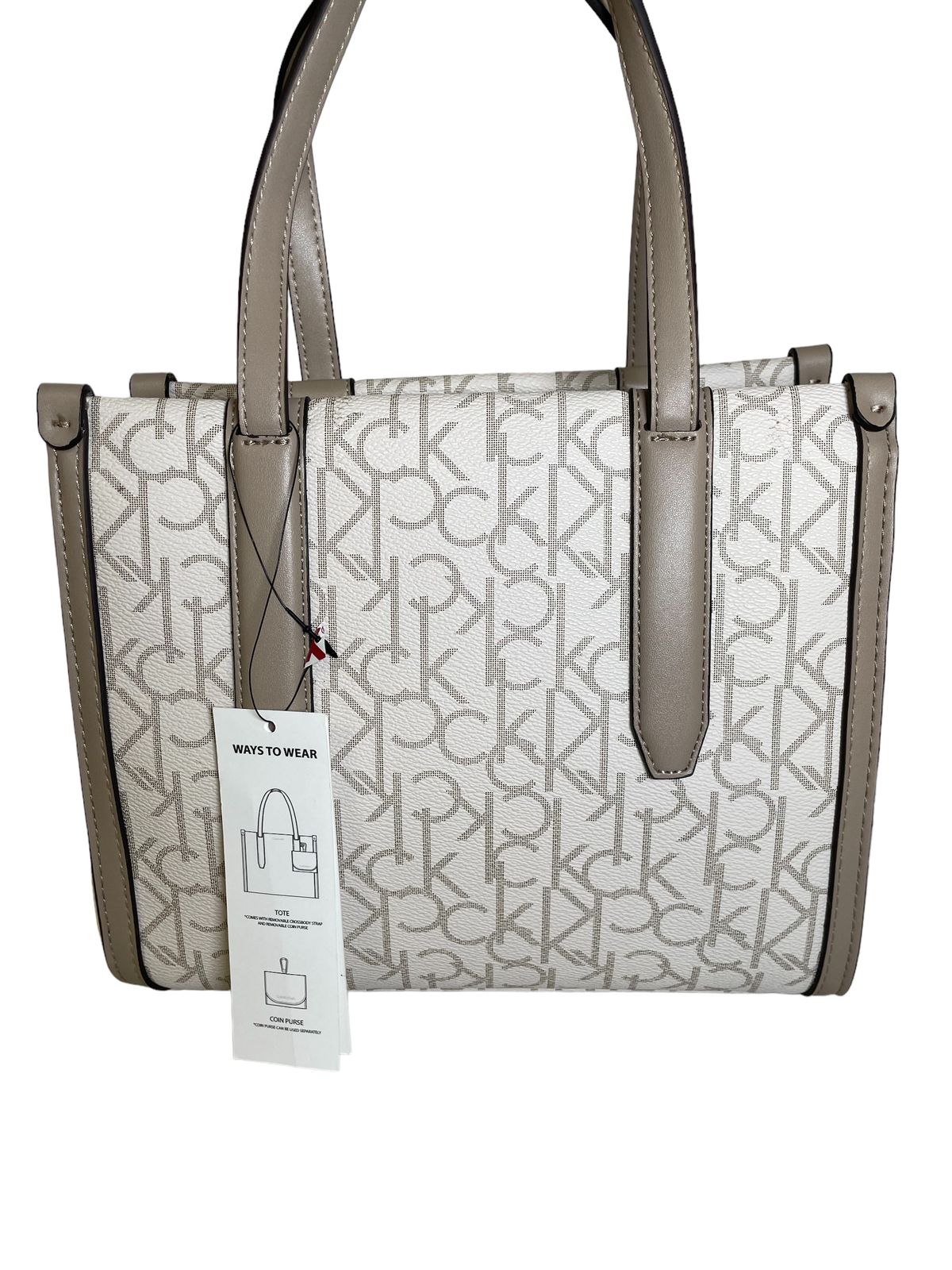 BOLSA GRIS ESTAMPADO CALVIN KLEIN