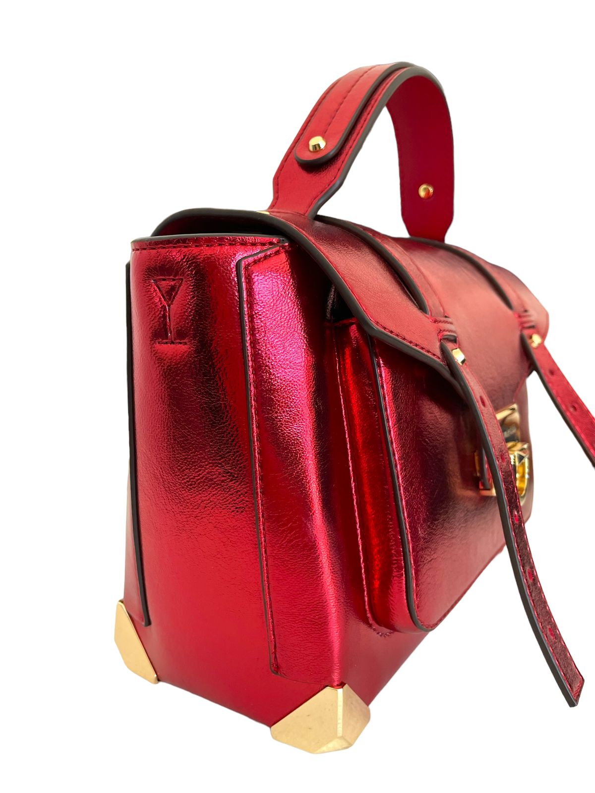 BOLSA MICHAEL KORS ROJO METALICO