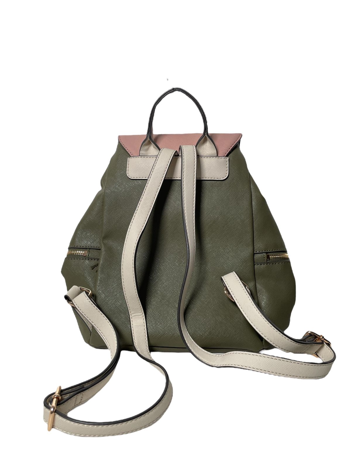 BACKPACK GUESS VERDE MILITAR CON ROSA